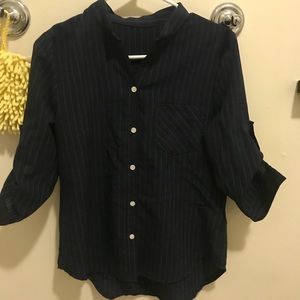 Deep Navy shift. Work shirt. Blouse